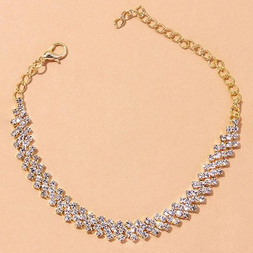 Bracelet de cheville en zircone cubique