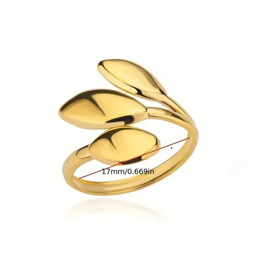 Bague Feuille Acier Inoxydable
