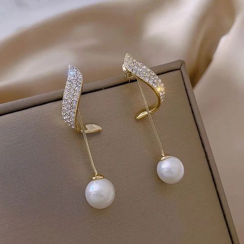 Boucles D'oreilles Pendantes en Perles