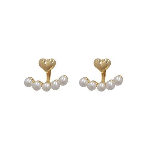 Boucles D'oreilles Cœur en Perle