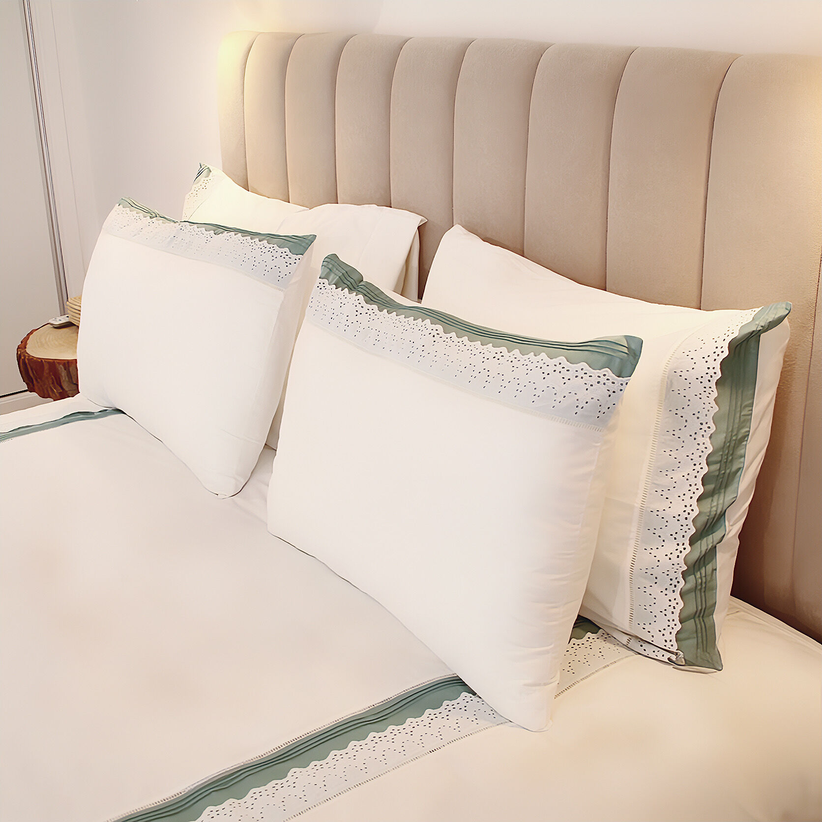 Drap plat + 2 taies d’oreillers