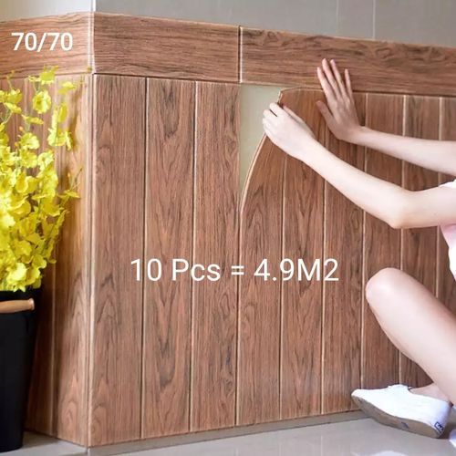 10 Unites Papier Peint Adhesif 3d Reel Autocollant Impermiable et lavable