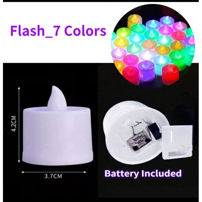 24 Bougies électrique Led avec Simulation de larmes, d'anniversaire et de mariage 4cm