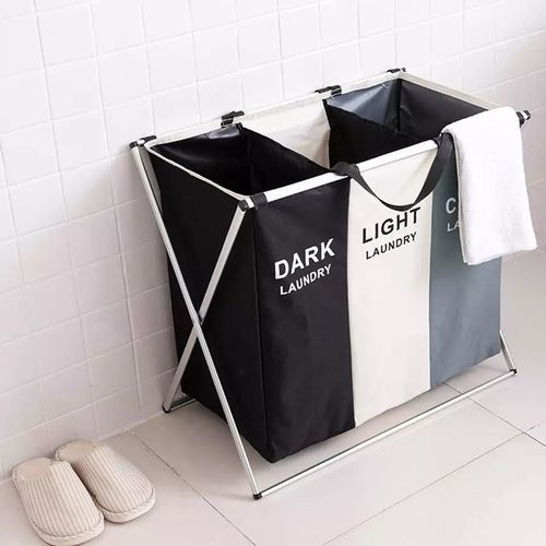 Panier à 3 Grilles de Rangement pour Vêtements Sales thumbnail 1