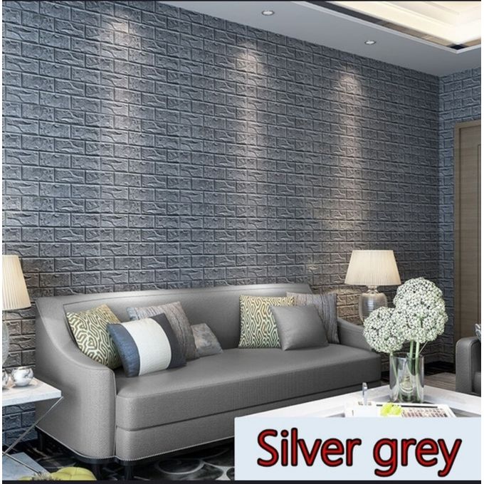 10 Unites Papier Peint Adhesif Brique 3d Reel Autocollant et lavable Anti-humidité 77/70