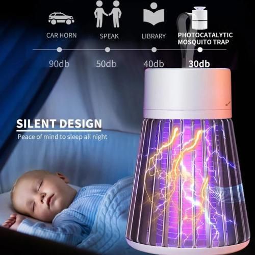 USB LED lampe électrique tueur de moustiques Portable 360 degré thumbnail 1