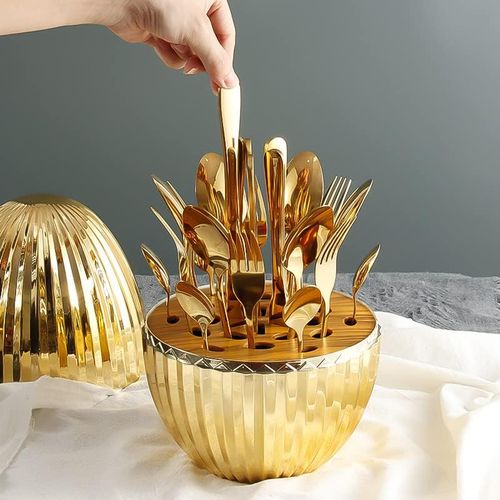 Pack Ustensiles Table De Luxe En forme D'œuf 24 Pièces thumbnail 3