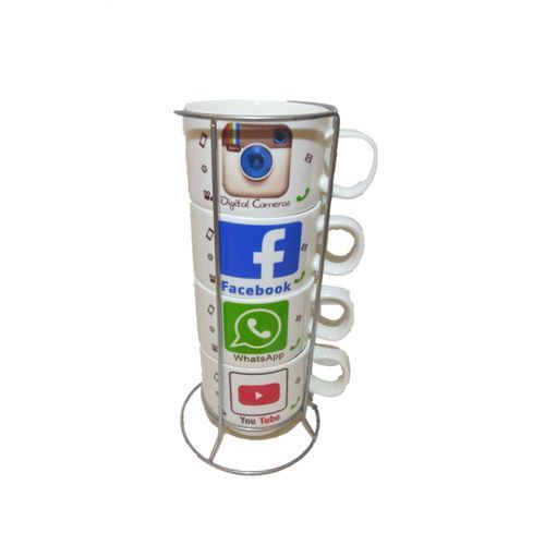 4- petit tasse pour café et un support métallique New Style thumbnail 1
