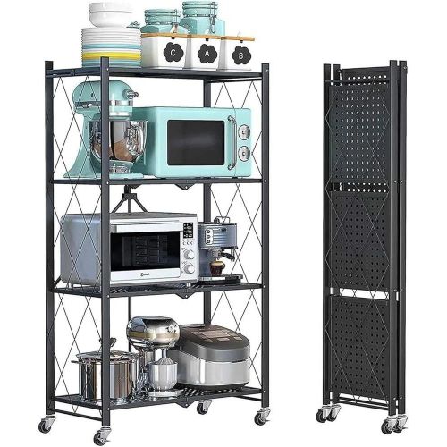 4 Etagères de stockage, à ranger les ustensiles de cuisine, Chariot mobile