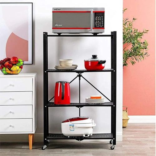 4 Etagères de stockage, à ranger les ustensiles de cuisine, Chariot mobile