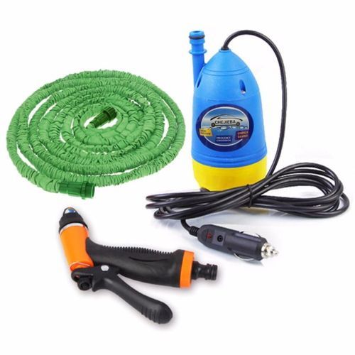 Lavage Portable pour Voiture Électrique 12V Pompe à eau avec tuyau 10m