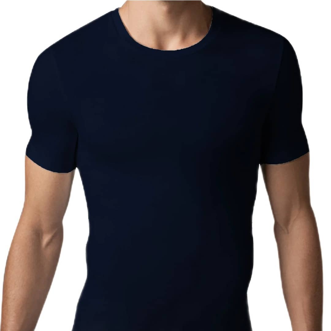 Manches courtes, col rond