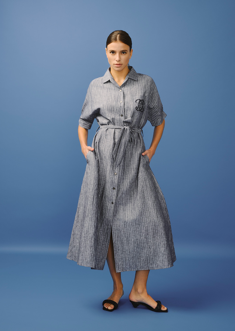 Robe Grise – Lin & Coton
