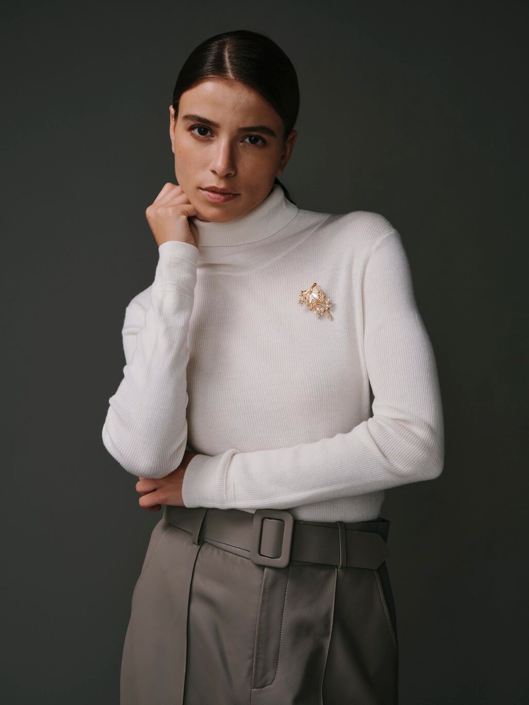 PANTALON CUIR – GRIS