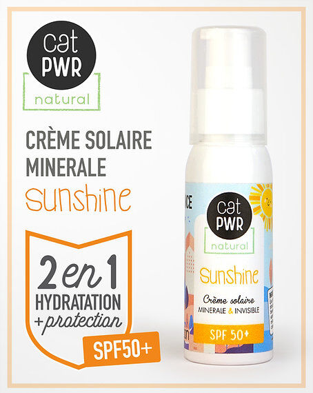 Sunshine Crème / Ecran Solaire Naturel Minéral & Invisible SPF50+ thumbnail 1
