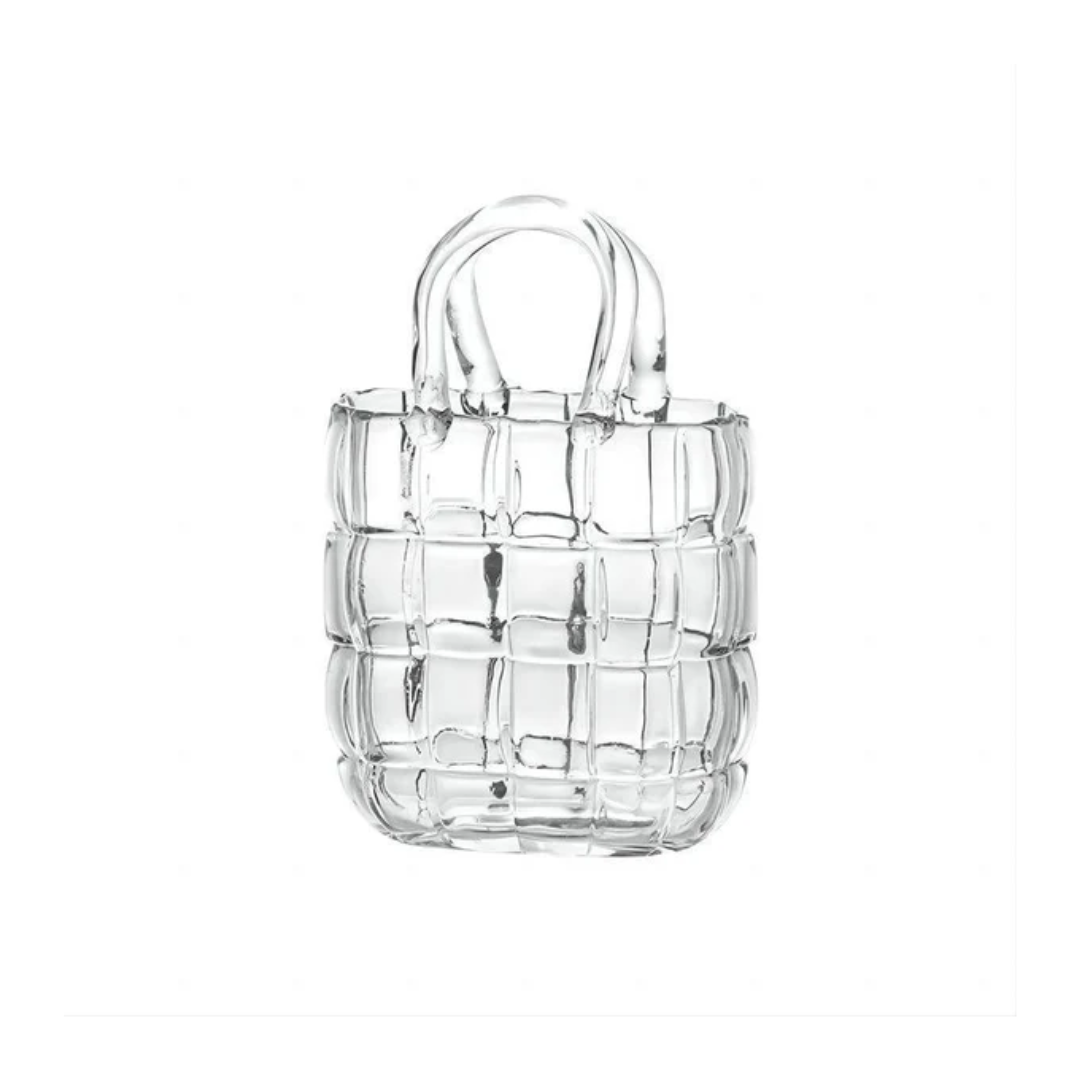 SAC DESGN VASE DE FLEUR EN VERRE TRANSPARANT