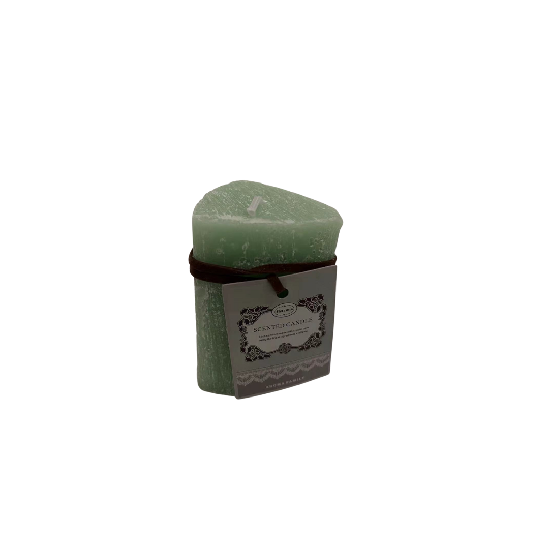 BOUGIE BLOC TRIANGLE EN COULEUR 95G