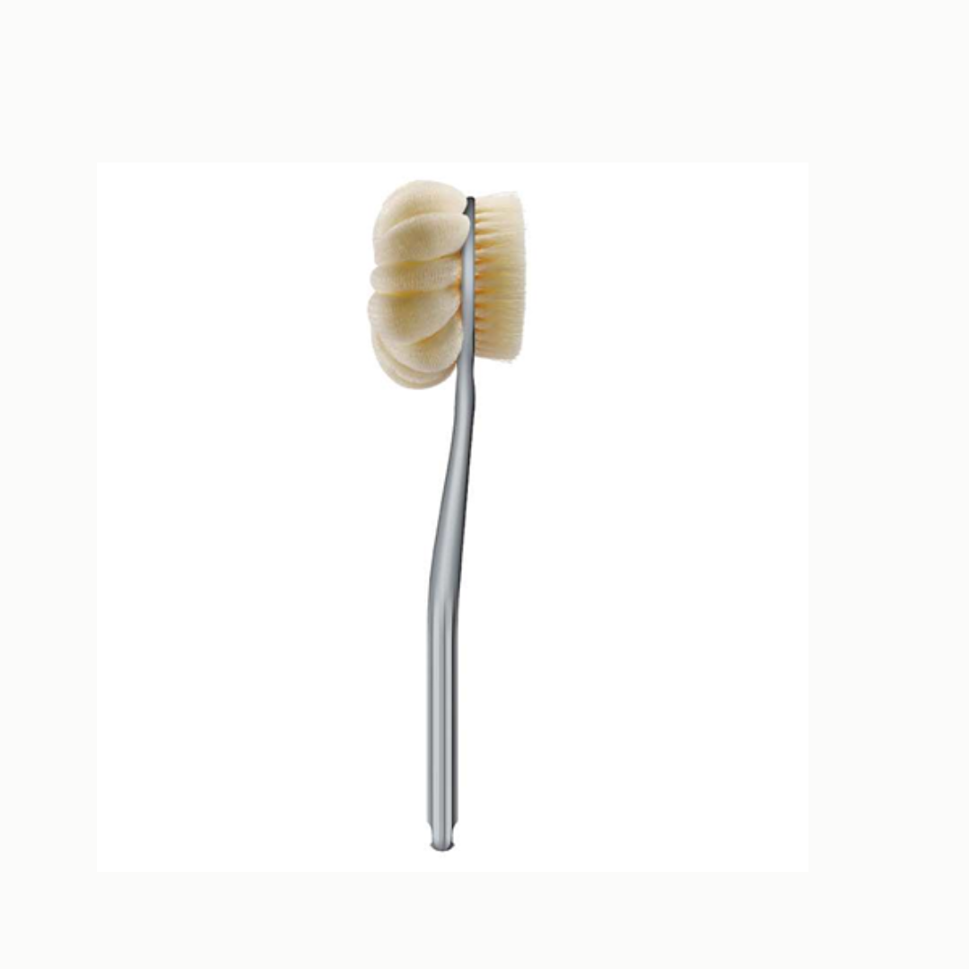 BROSSE DE BAIN FILET DOUBLE FACE  GRIS MANCH LONG