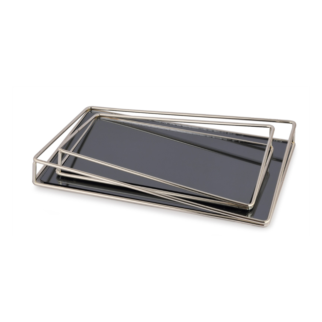 Set de 2 Plateaux Présenta ARG Miroir Fume