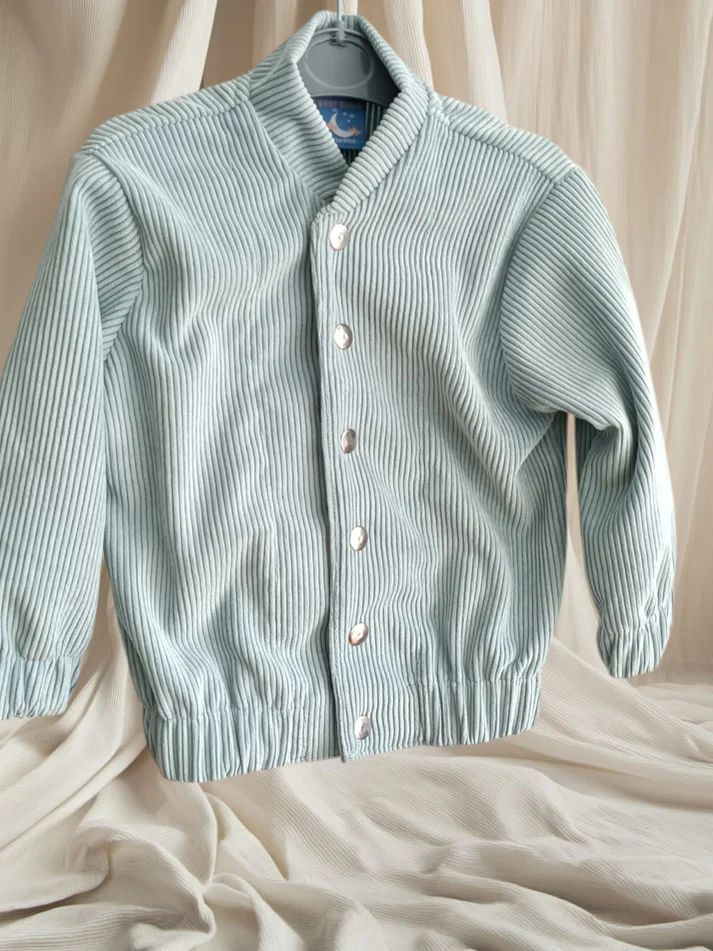 Veste Pour Enfant En Velours - Bleu Ciel