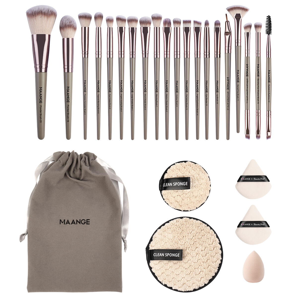 20 Pieces Makeup Brush Kit thumbnail 1