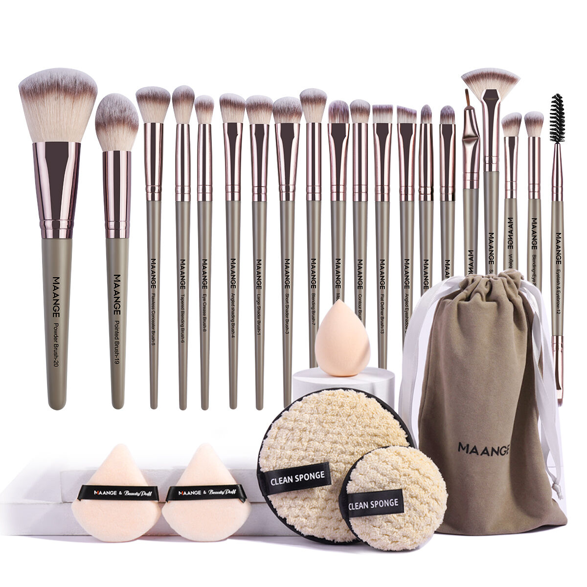 20 Pieces Makeup Brush Kit thumbnail 3