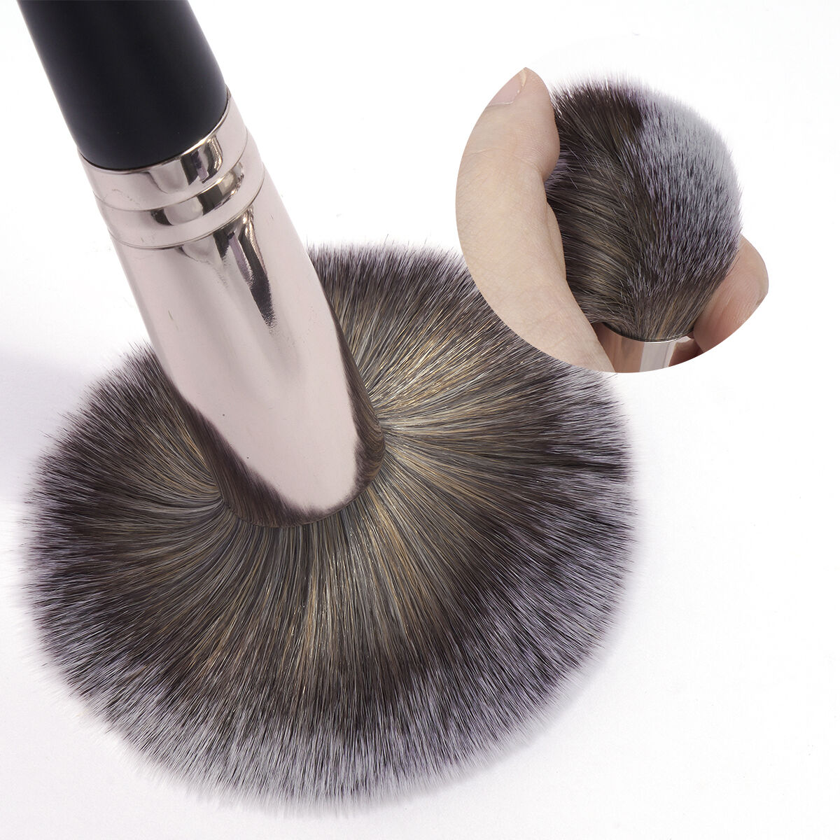 18 Pieces Makeup Brush With 5 Pieces Puff and Bag-Pink Rose Gold