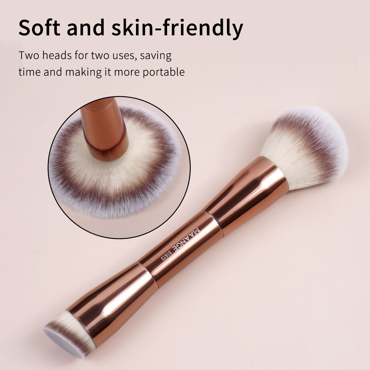 10 Pieces Makeup Brush with Bag- Coffee thumbnail 4