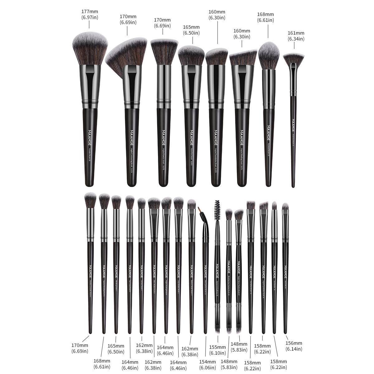 25 Pieces Makeup Brush With Box