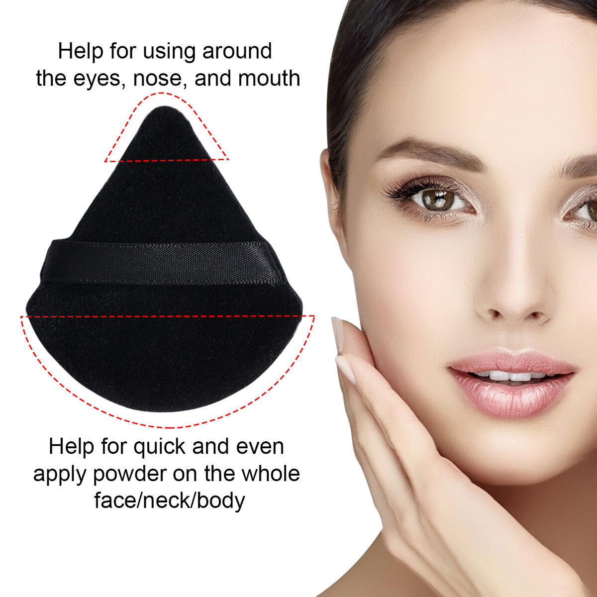 18 Pieces Makeup Brush with 5 Pieces Puff and Bag-Black