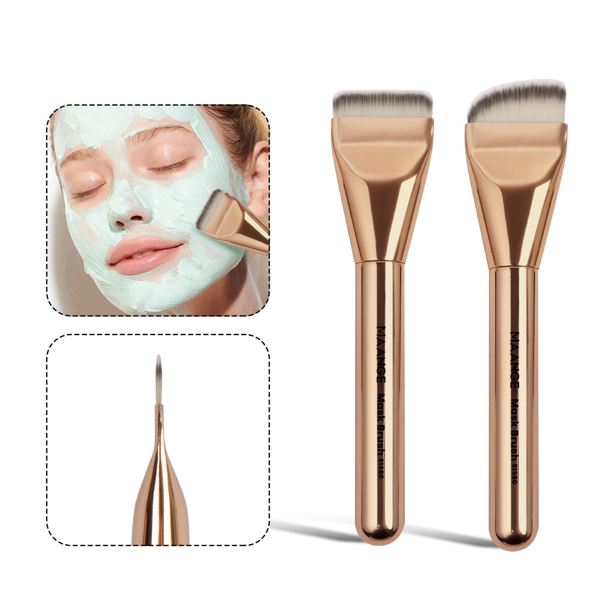 2 Pieces Makeup brush-Gold thumbnail 4