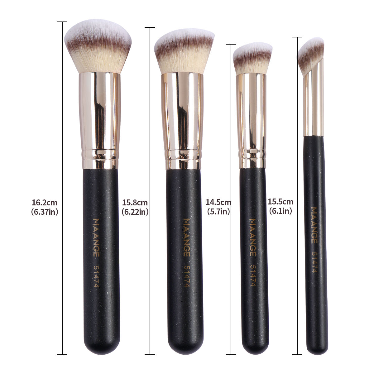 4 Pieces Makeup Brush With Box