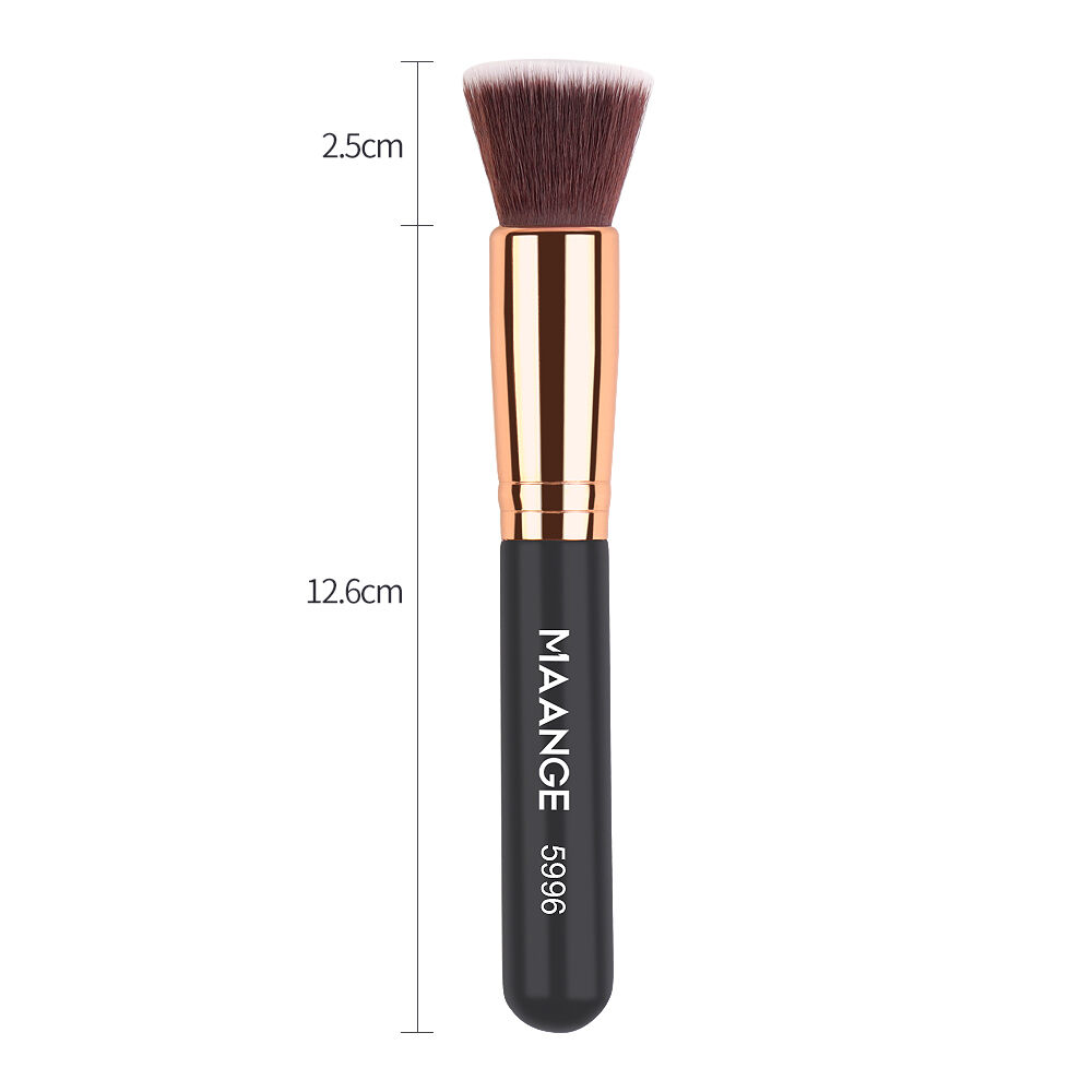 Single Foundation Brush-Black Handle Gold Tube thumbnail 1