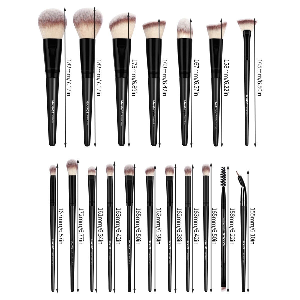 18 Pieces Makeup Brush with Bag thumbnail 3