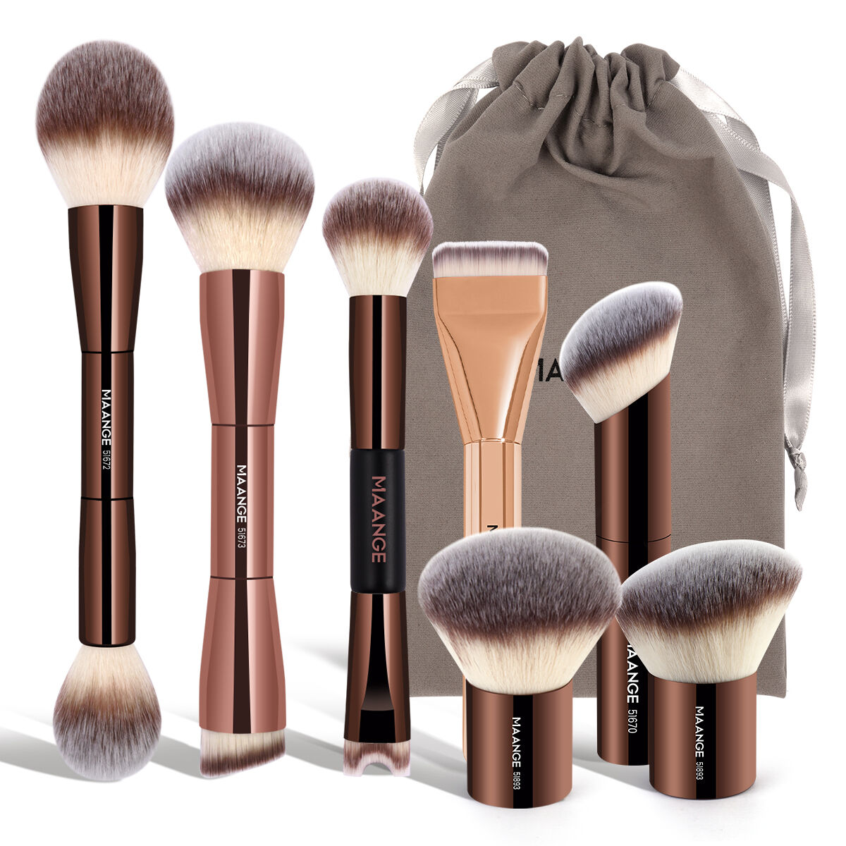 7 Pieces Makeup Brush with Bag thumbnail 4