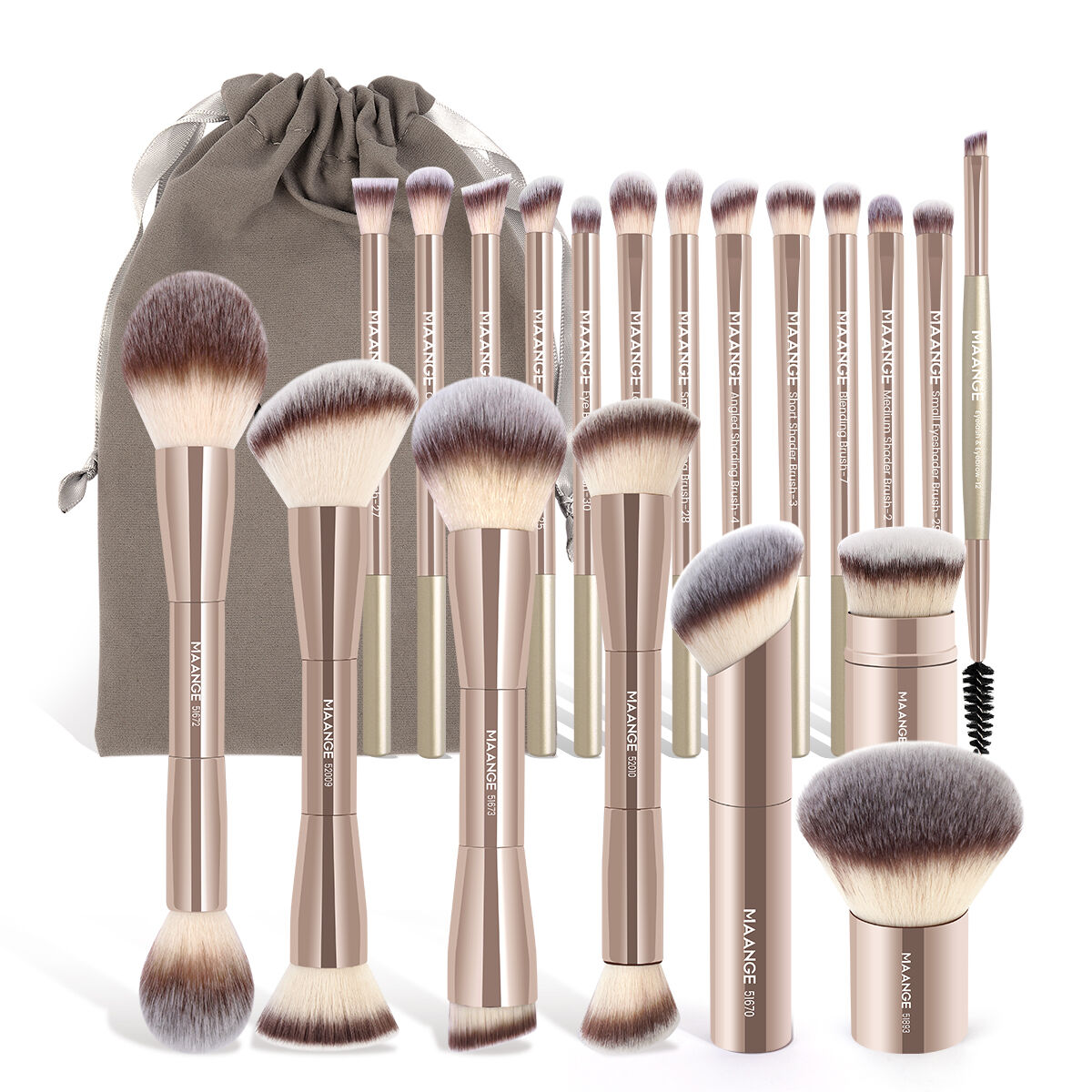 20 Pieces Makeup Brush With Bag