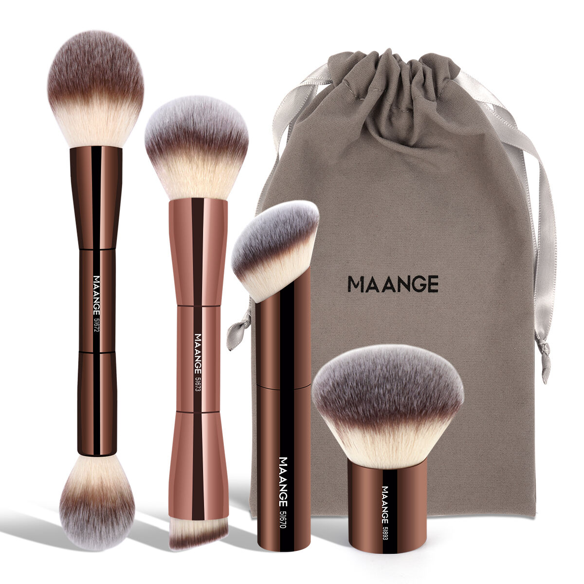 4 Pieces Makeup Brush with Box