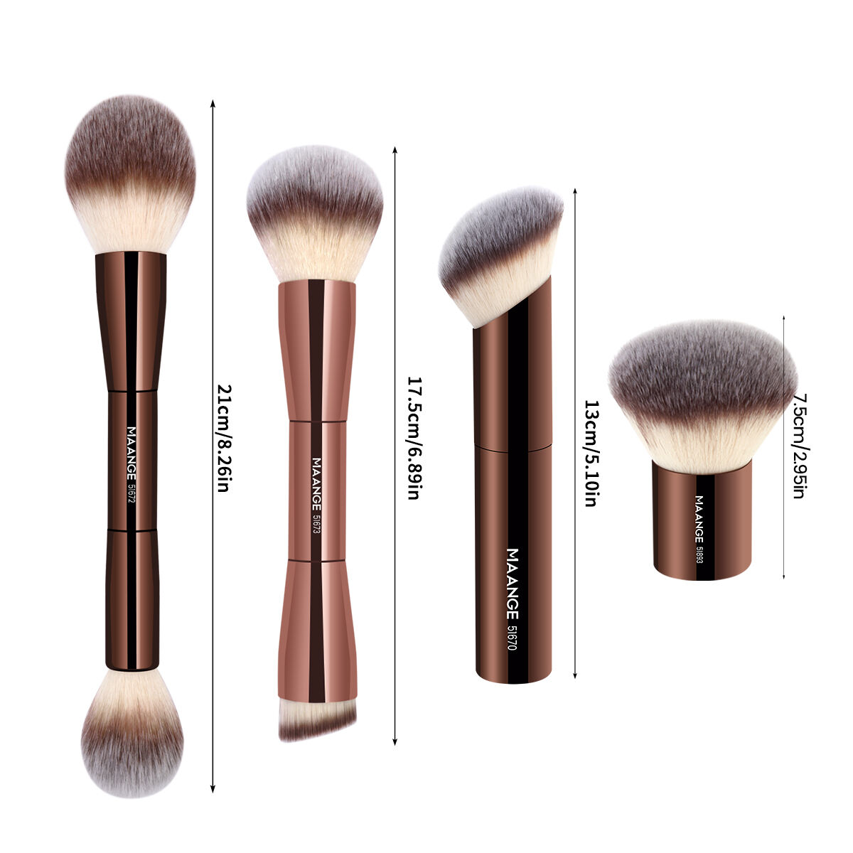 4 Pieces Makeup Brush with Box thumbnail 3