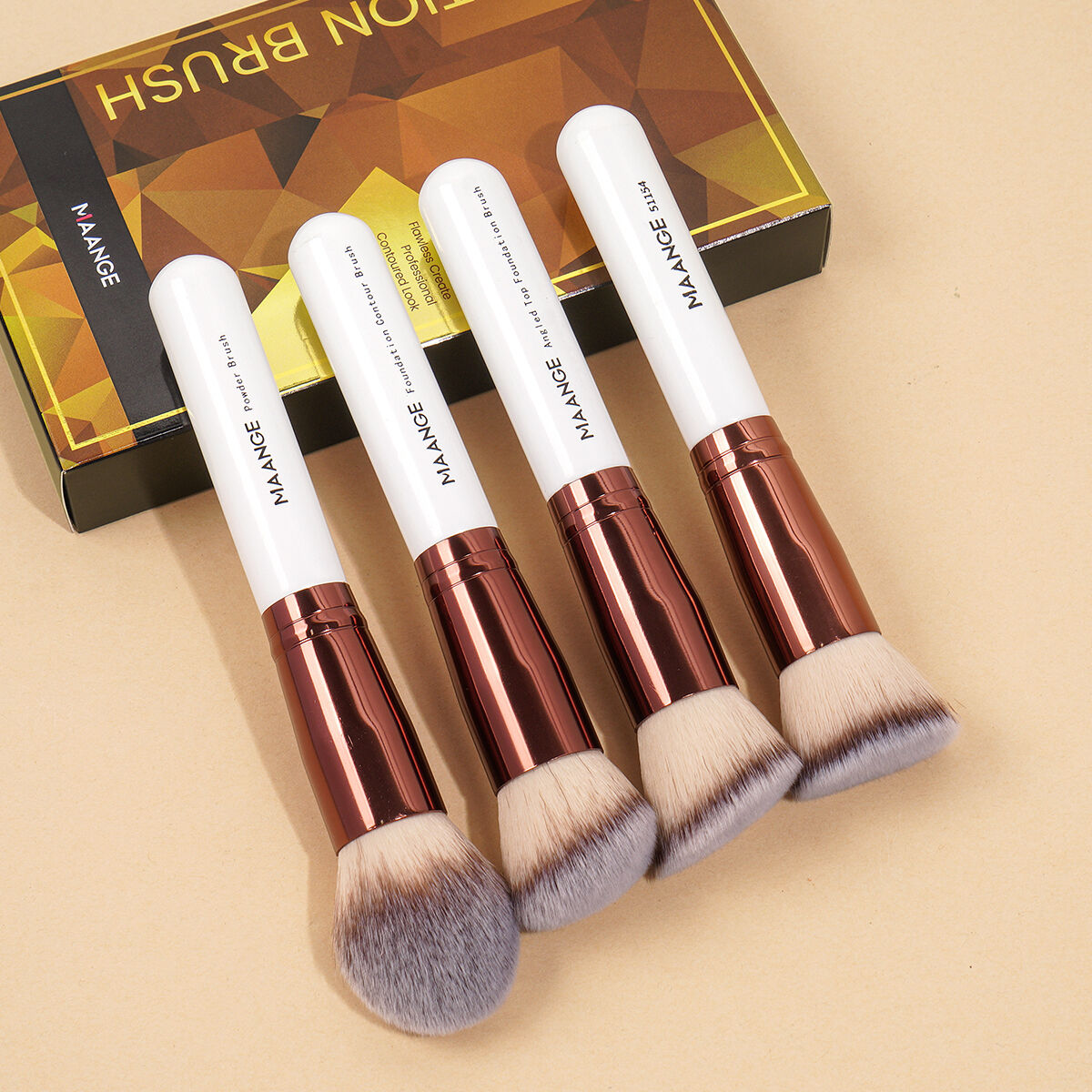 4 Pieces Makeup Brush With Box