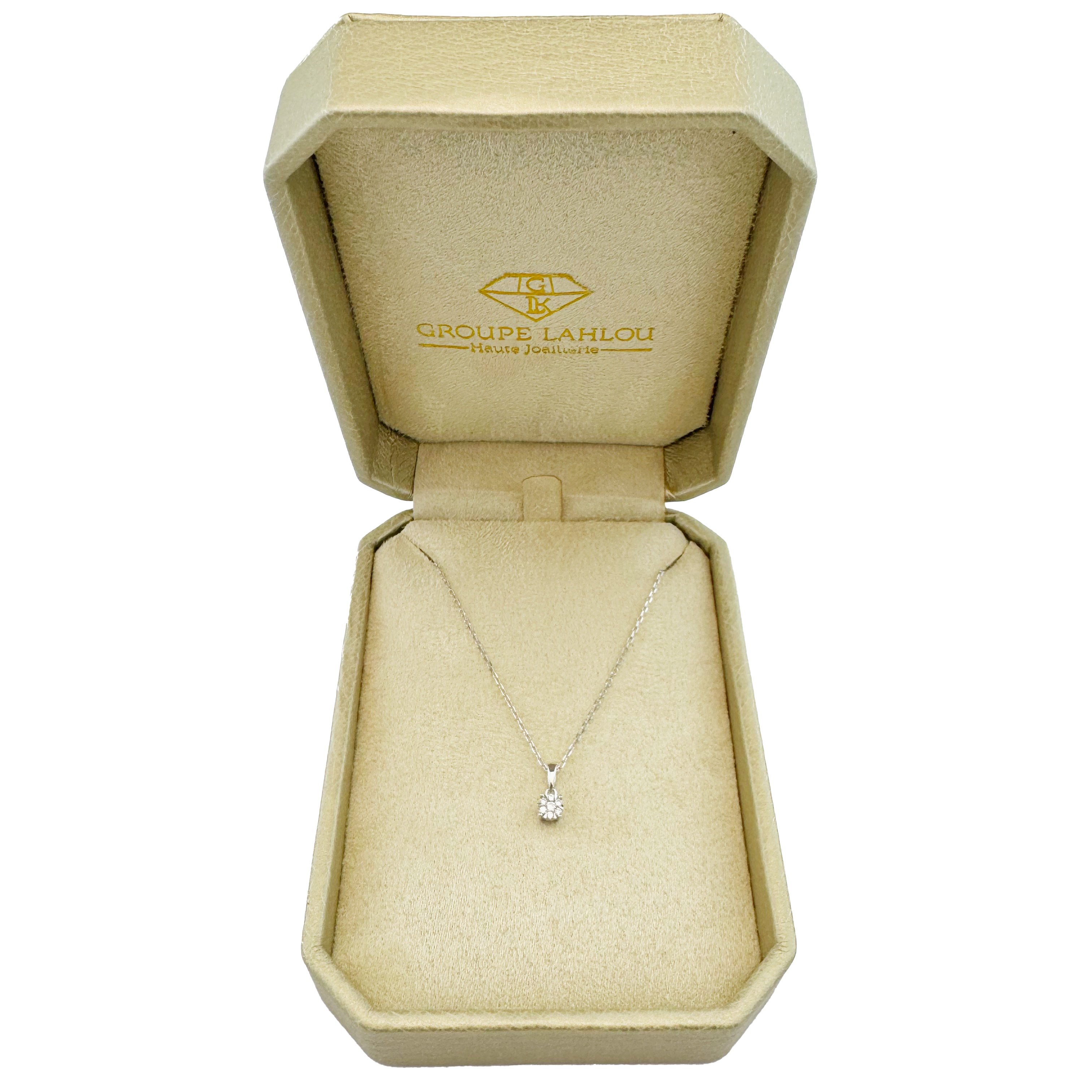 Collier Solitaire Or Blanc 18K & Diamant Naturel – Éclat Pur, Élégance Intemporelle.