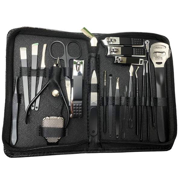 Kit Manucure et Pédicure Professionnel 22 en 1 Noir