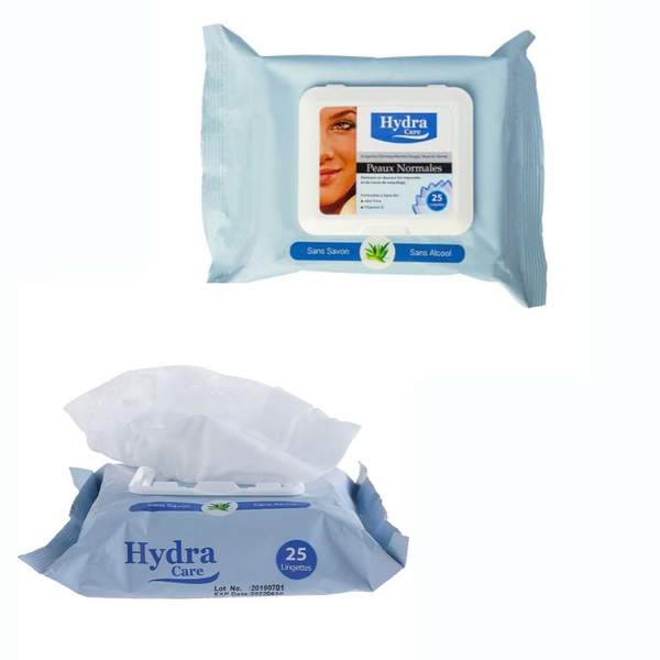 Lingette Démaquillant pour Peaux Normale - 25 Unités