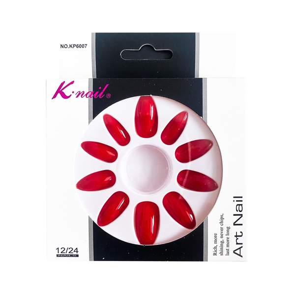 Boîte de 12 Faux Ongles Rouge A-01