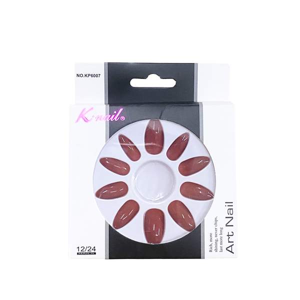 Boîte de 12 Faux Ongles Marrons A-04