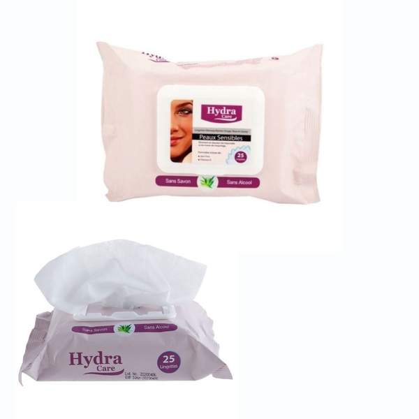 Lingette Démaquillant pour Peaux Sensibles - 25 Unités