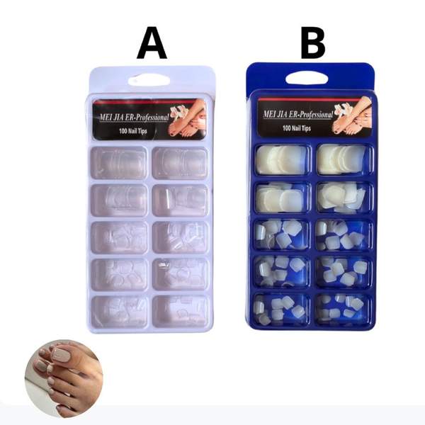 Boîte de 100 Faux Ongles Pieds