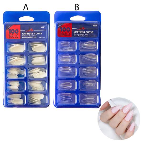 Boîte de 100 Faux Ongles Forme Noisette