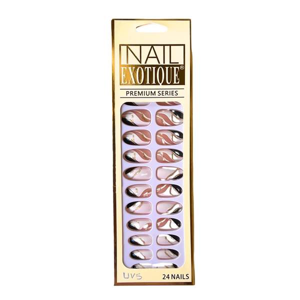 24 Pièces Faux Ongles Adhésif