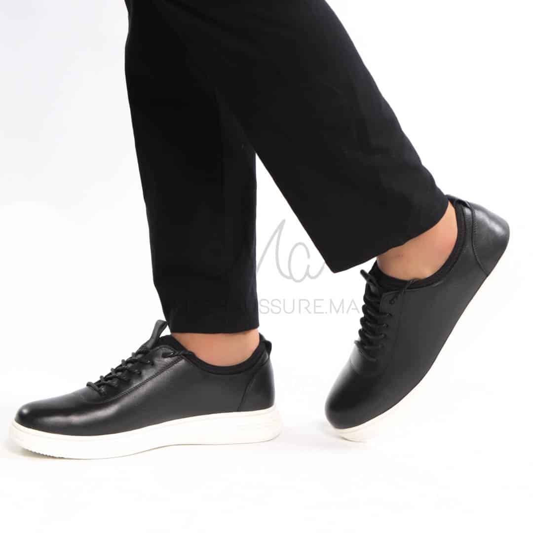 Camelo - Baskets Basses En Cuir En Noir thumbnail 3