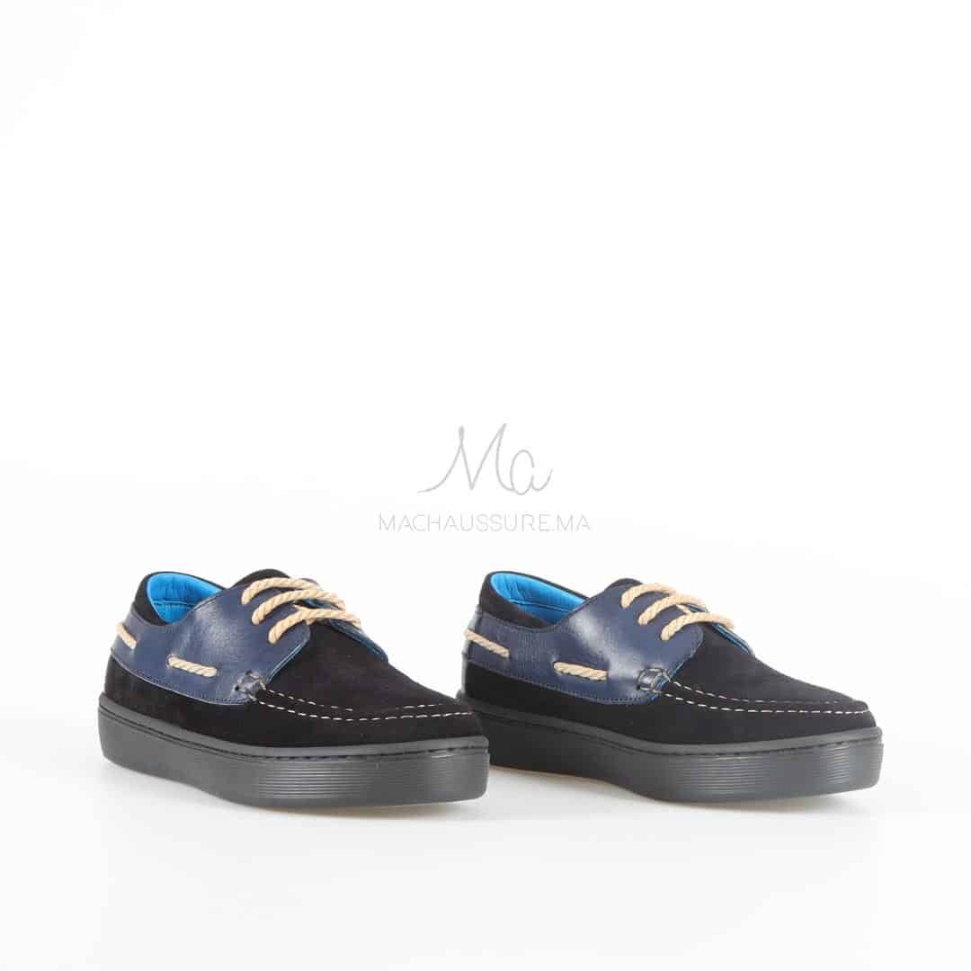JERSEY - Mocassins en Daim Enfant en Bleu